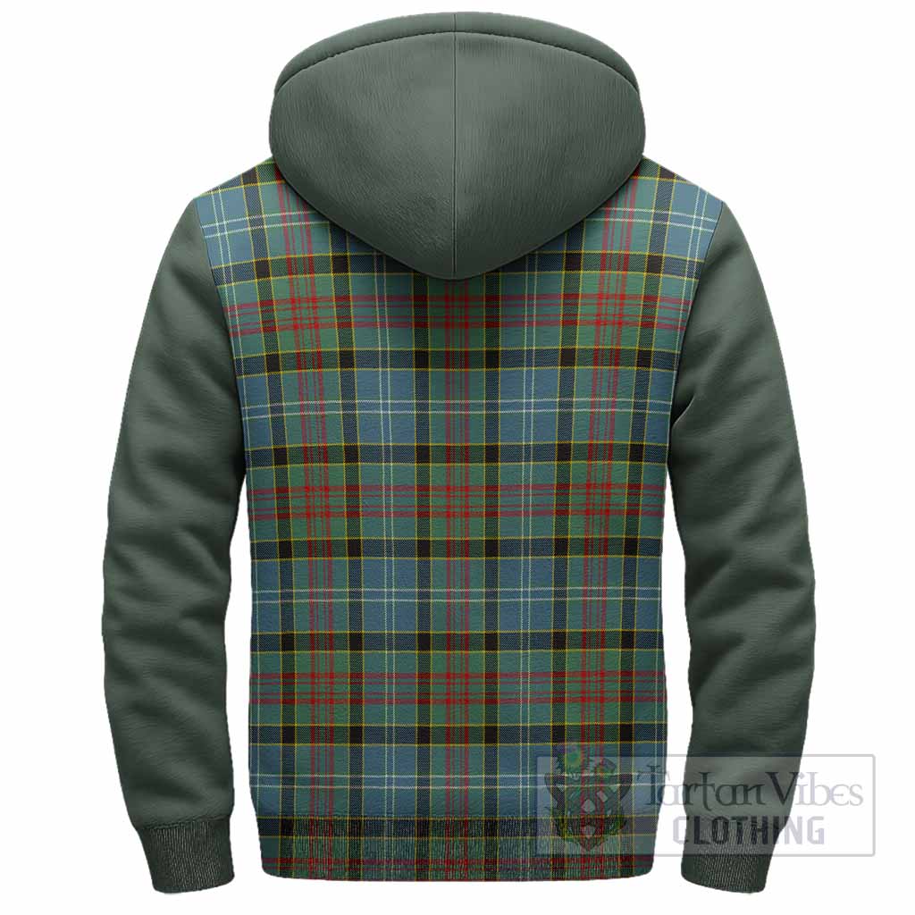 Cathcart Tartan Accent Sherpa Hoodie with Family Crest