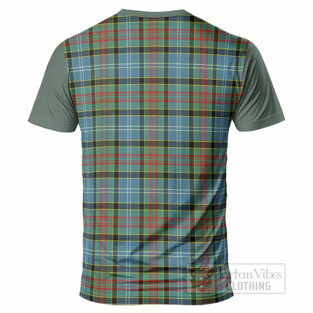 Cathcart Tartan Accent T-Shirt with Family Crest