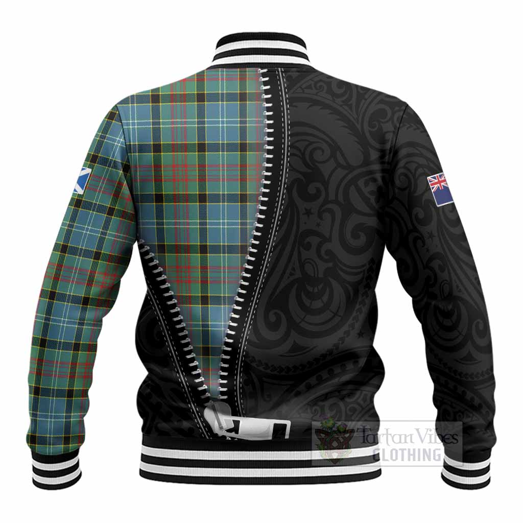 Cathcart Tartan Baseball Jacket New Zealand Pattern Unique Zipper Stylized