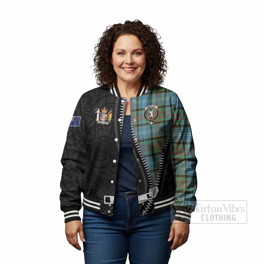 Cathcart Tartan Baseball Jacket New Zealand Pattern Unique Zipper Stylized