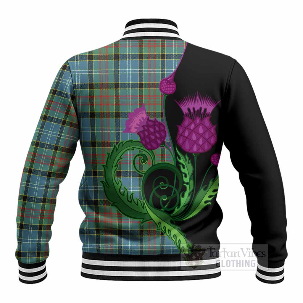 Cathcart Tartan Baseball Jacket Traditional Scottish Thistle