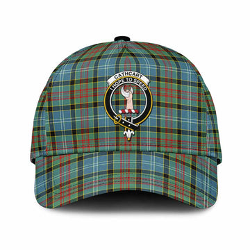 Cathcart Tartan Classic Cap with Family Crest