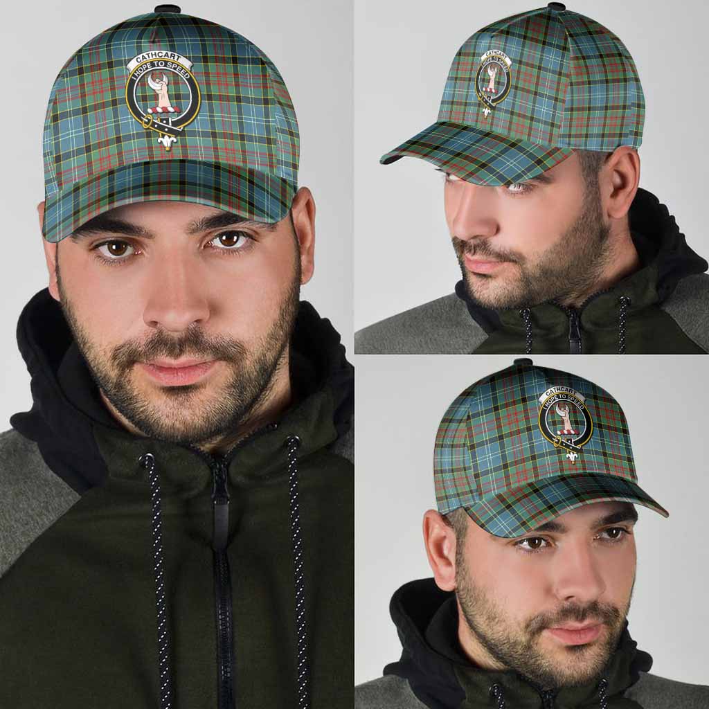 Cathcart Tartan Classic Cap with Family Crest
