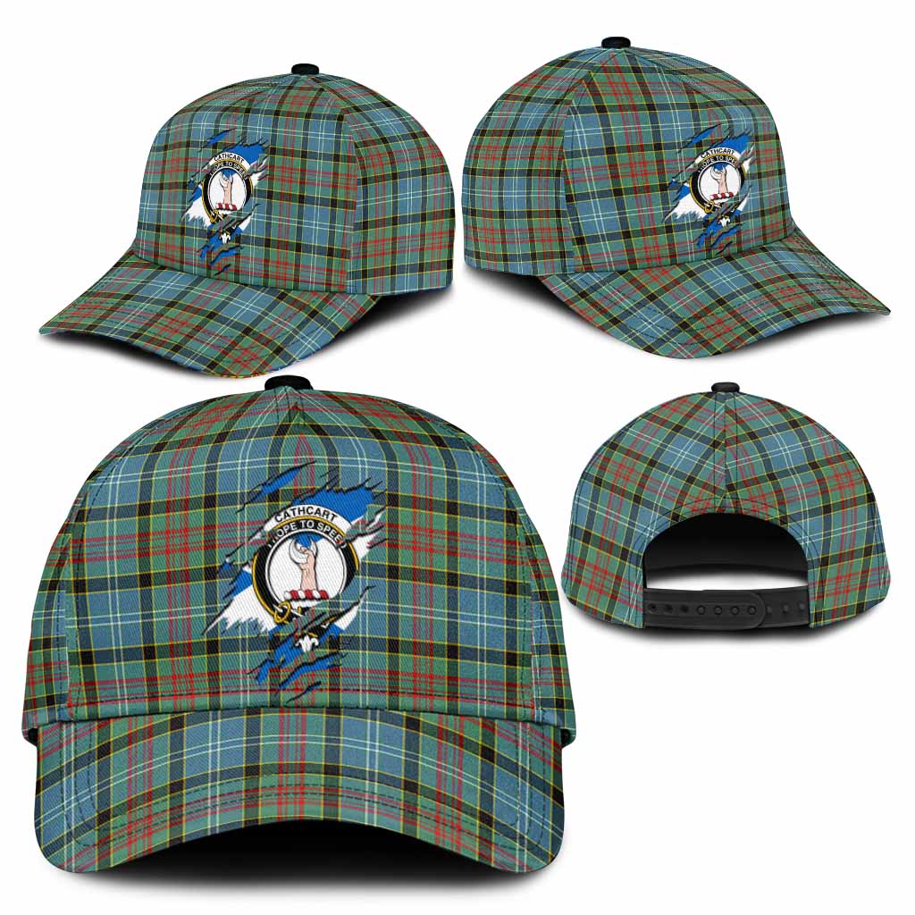Cathcart Tartan Classic Cap with Family Crest In Me Style