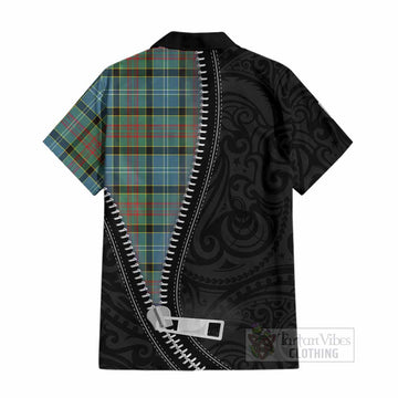 Cathcart Tartan Cotton Hawaiian Shirt New Zealand Pattern Unique Zipper Stylized