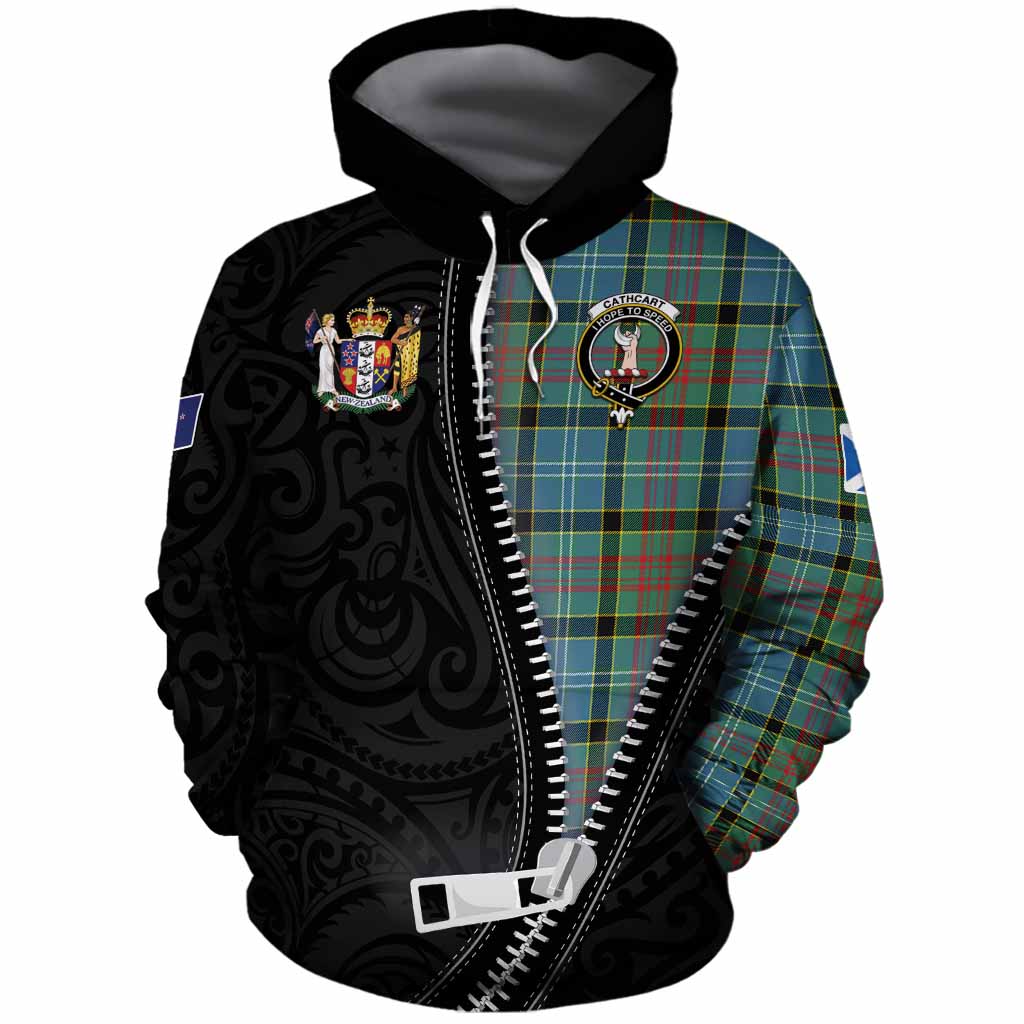 Cathcart Tartan Cotton Hoodie New Zealand Pattern Unique Zipper Stylized