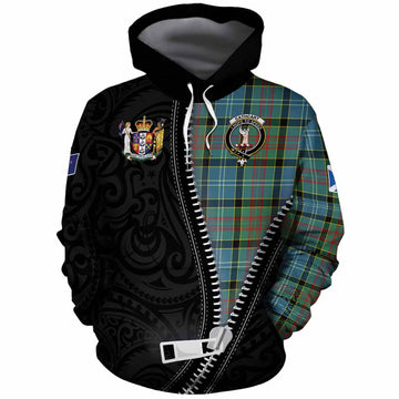 Cathcart Tartan Cotton Hoodie New Zealand Pattern Unique Zipper Stylized