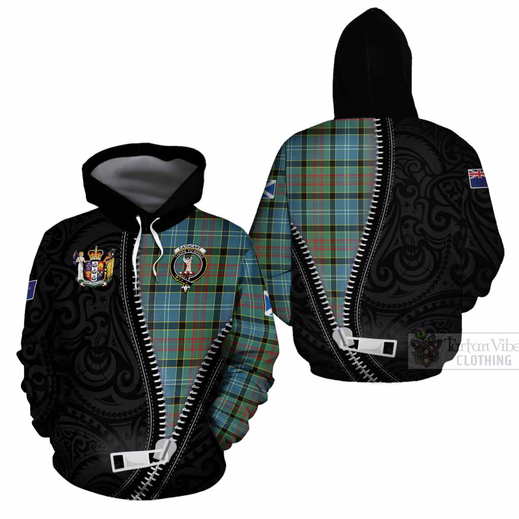Cathcart Tartan Cotton Hoodie New Zealand Pattern Unique Zipper Stylized