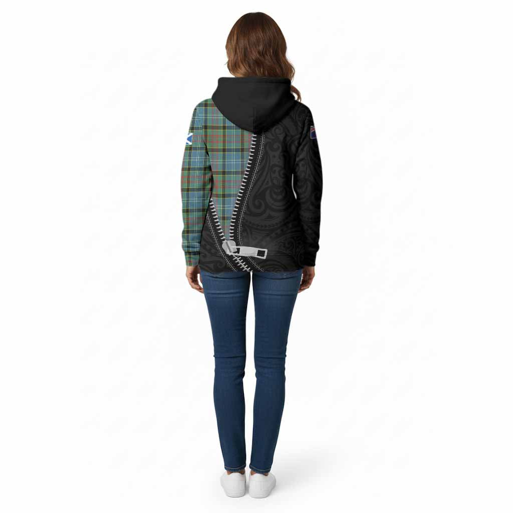 Cathcart Tartan Cotton Hoodie New Zealand Pattern Unique Zipper Stylized