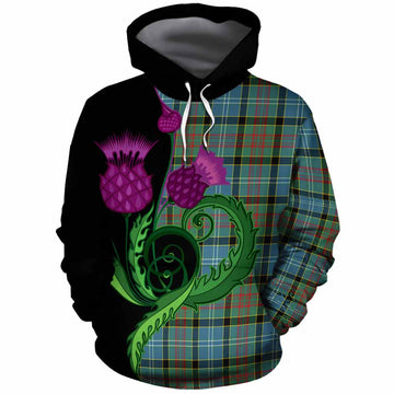 Cathcart Tartan Cotton Hoodie Traditional Scottish Thistle
