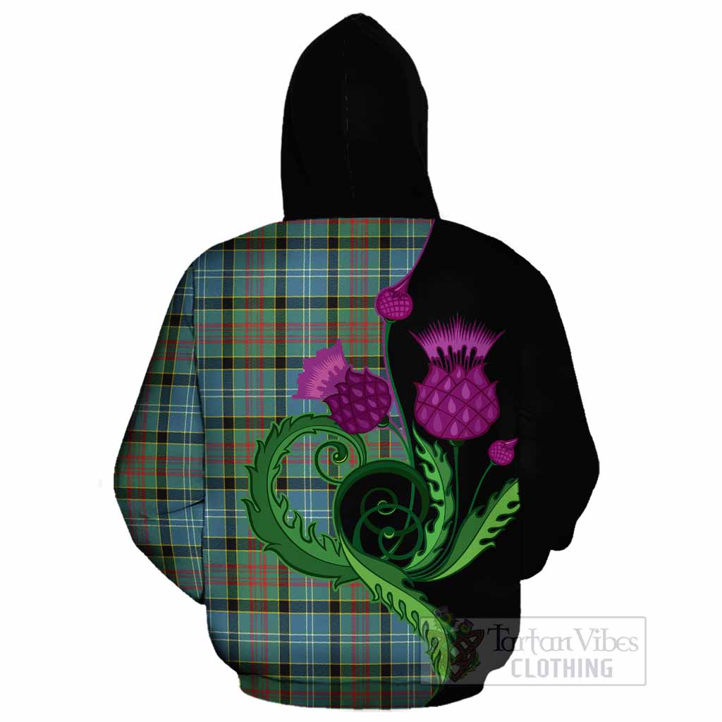 Cathcart Tartan Cotton Hoodie Traditional Scottish Thistle