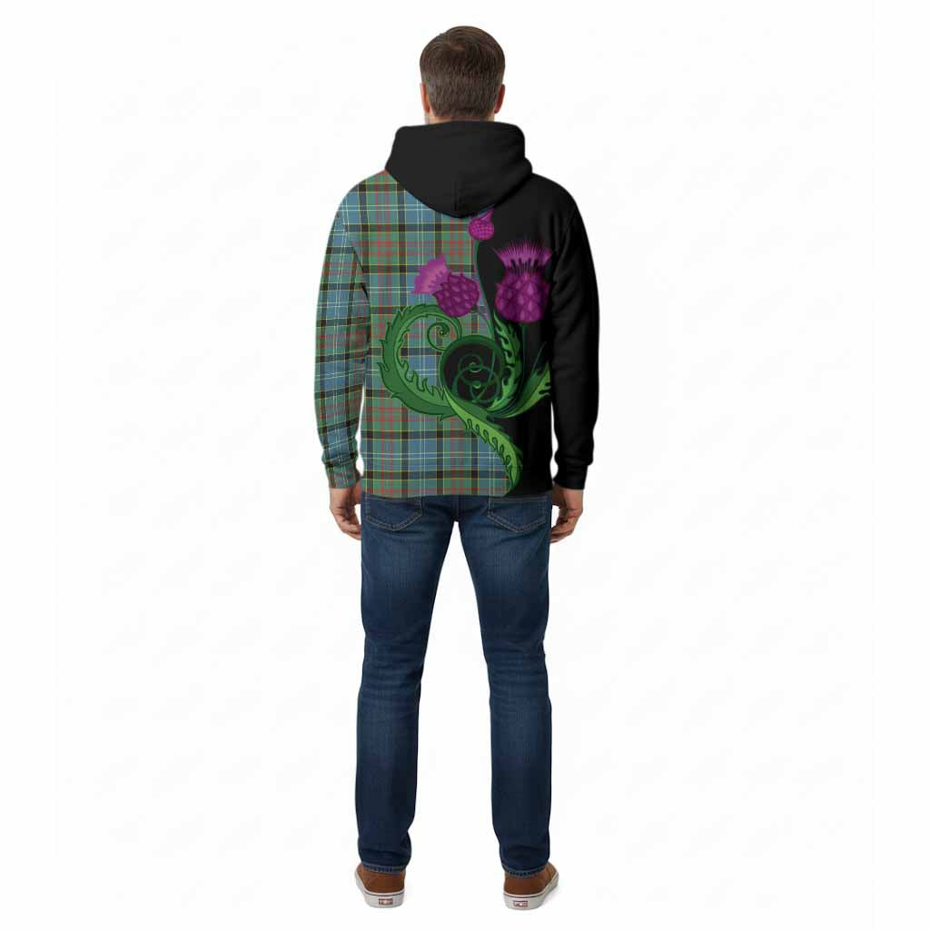 Cathcart Tartan Cotton Hoodie Traditional Scottish Thistle