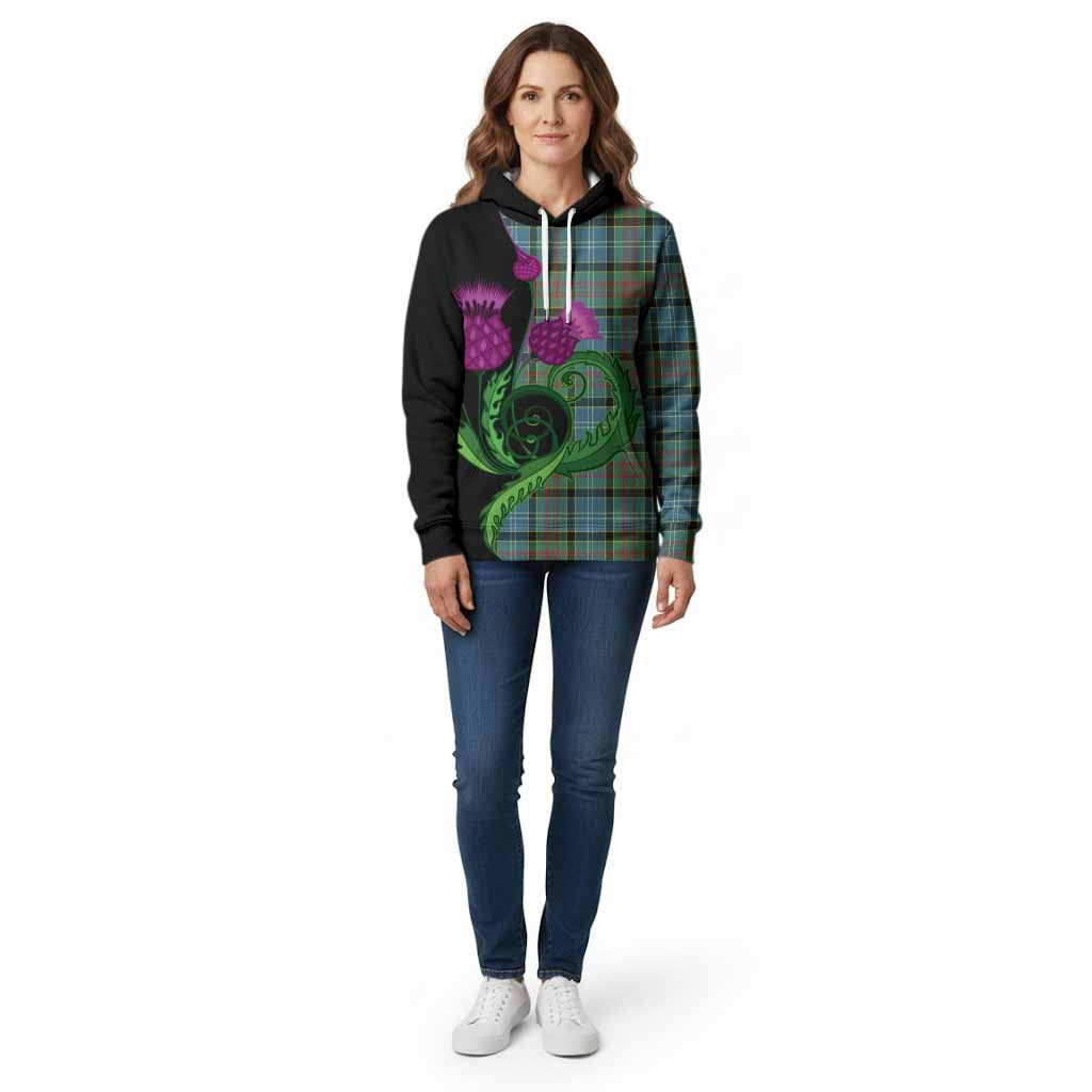 Cathcart Tartan Cotton Hoodie Traditional Scottish Thistle