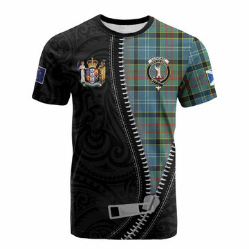 Cathcart Tartan Cotton T-shirt New Zealand Pattern Unique Zipper Stylized