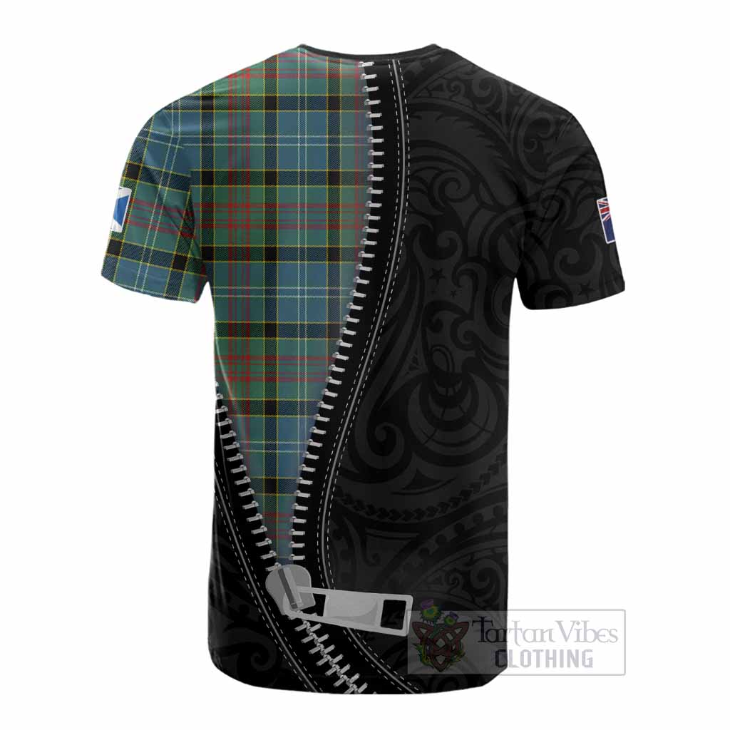 Cathcart Tartan Cotton T-shirt New Zealand Pattern Unique Zipper Stylized