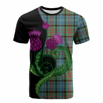 Cathcart Tartan Cotton T-shirt Traditional Scottish Thistle