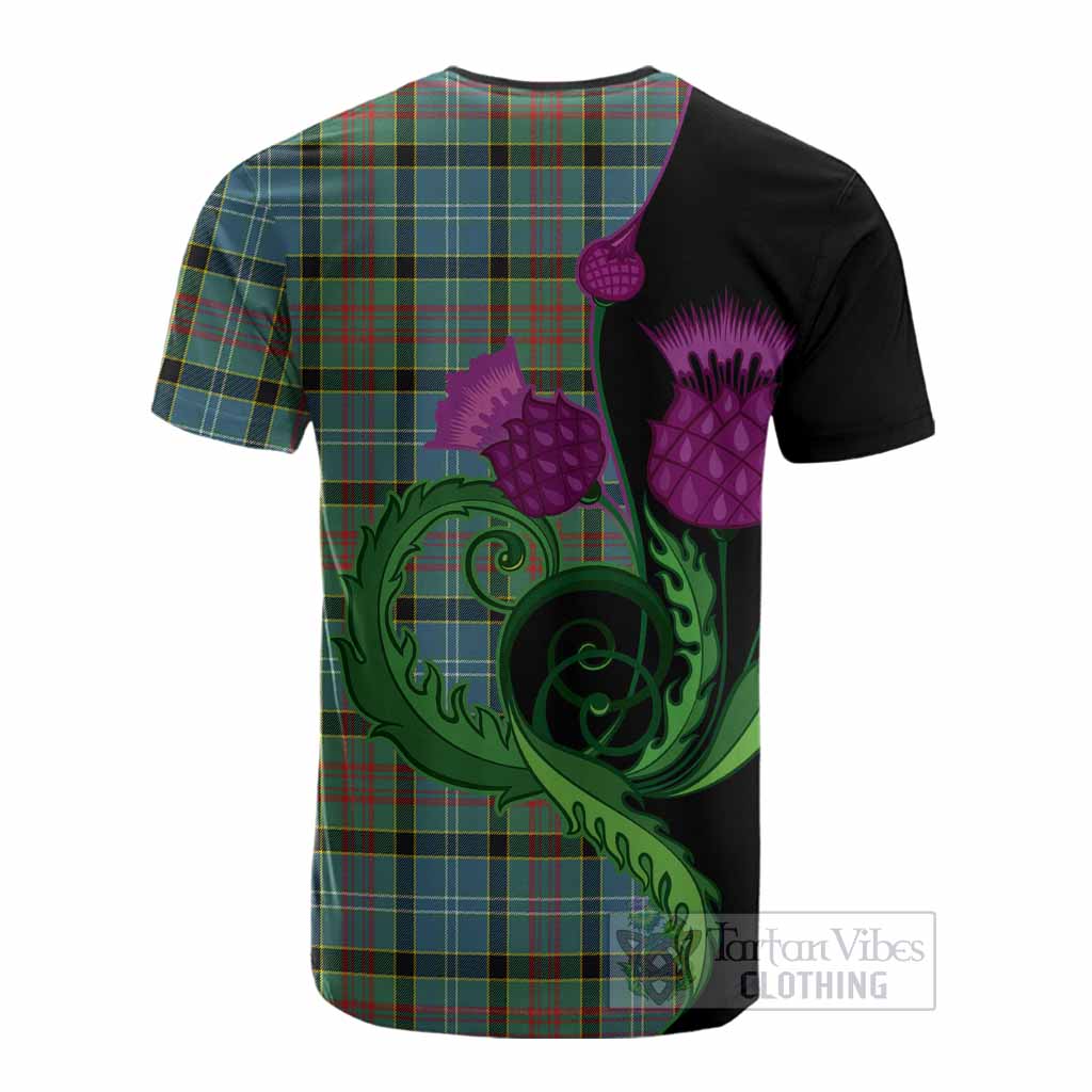 Cathcart Tartan Cotton T-shirt Traditional Scottish Thistle