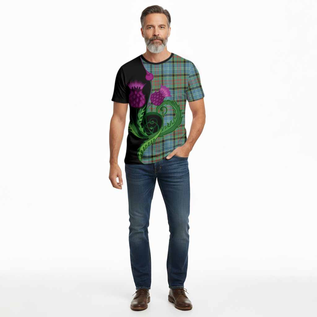 Cathcart Tartan Cotton T-shirt Traditional Scottish Thistle