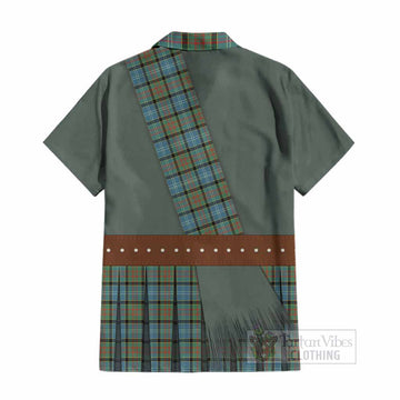 Cathcart Tartan Crest Cotton Hawaiian Shirt Kilt Costume Style