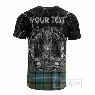 Cathcart Tartan Crest Cotton T-shirt Celtic Odin's Raven Legacy