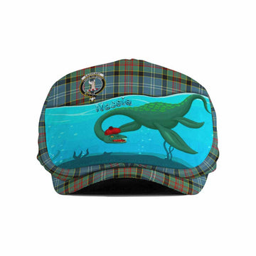 Cathcart Tartan Crest Flat Cap, Jeff Cap Nessie Under Water