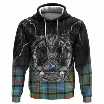 Cathcart Tartan Crest Hoodie Celtic Odin's Raven Legacy