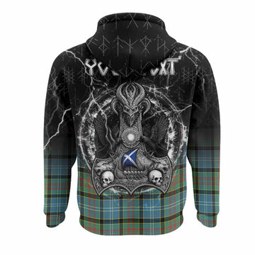 Cathcart Tartan Crest Hoodie Celtic Odin's Raven Legacy