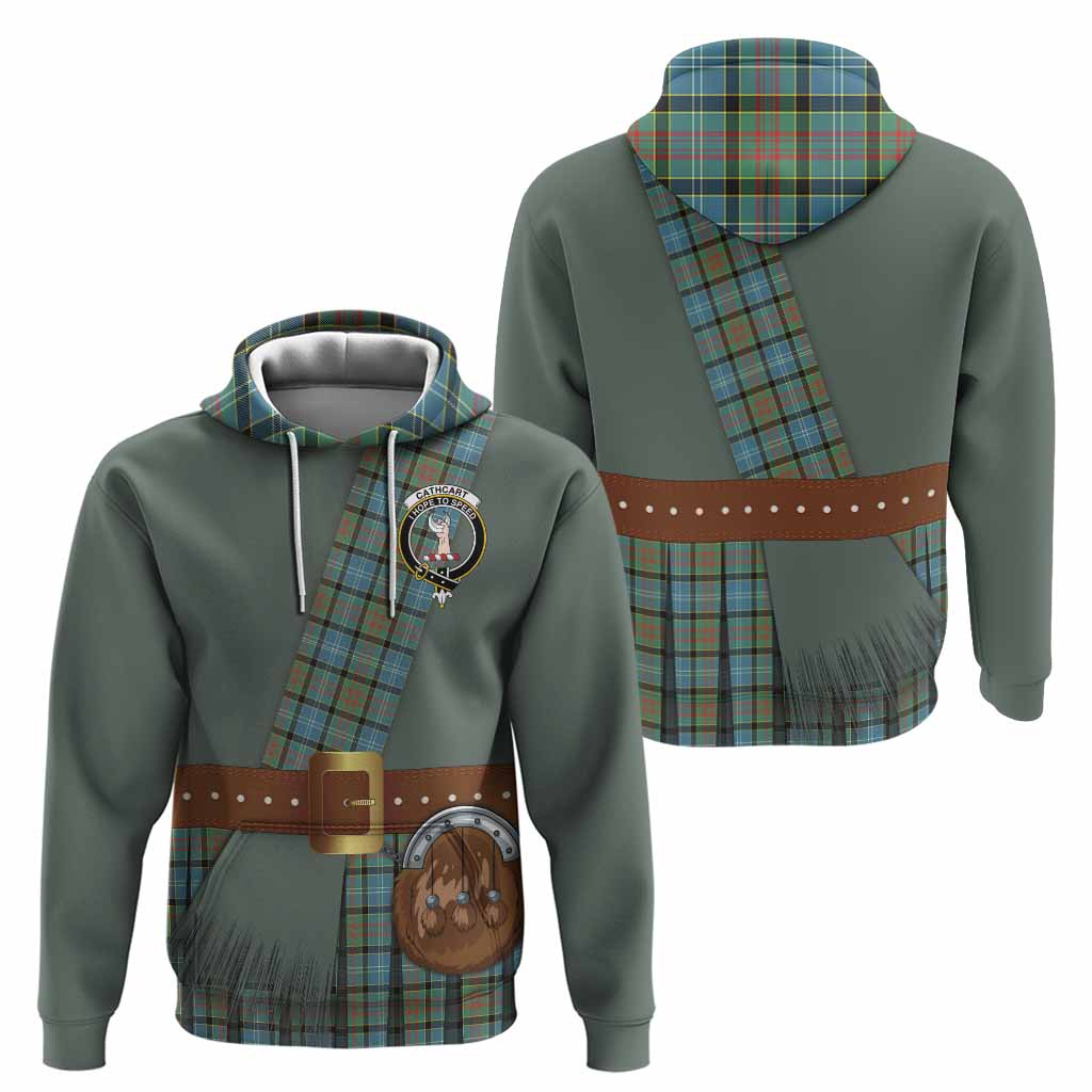 Cathcart Tartan Crest Hoodie Kilt Costume Style