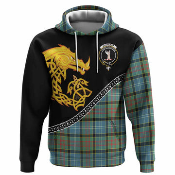 Cathcart Tartan Crest Hoodie Legendary Dragon Knot Half Style