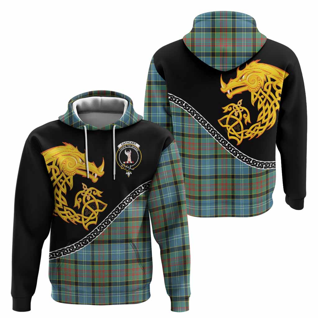 Cathcart Tartan Crest Hoodie Legendary Dragon Knot Half Style