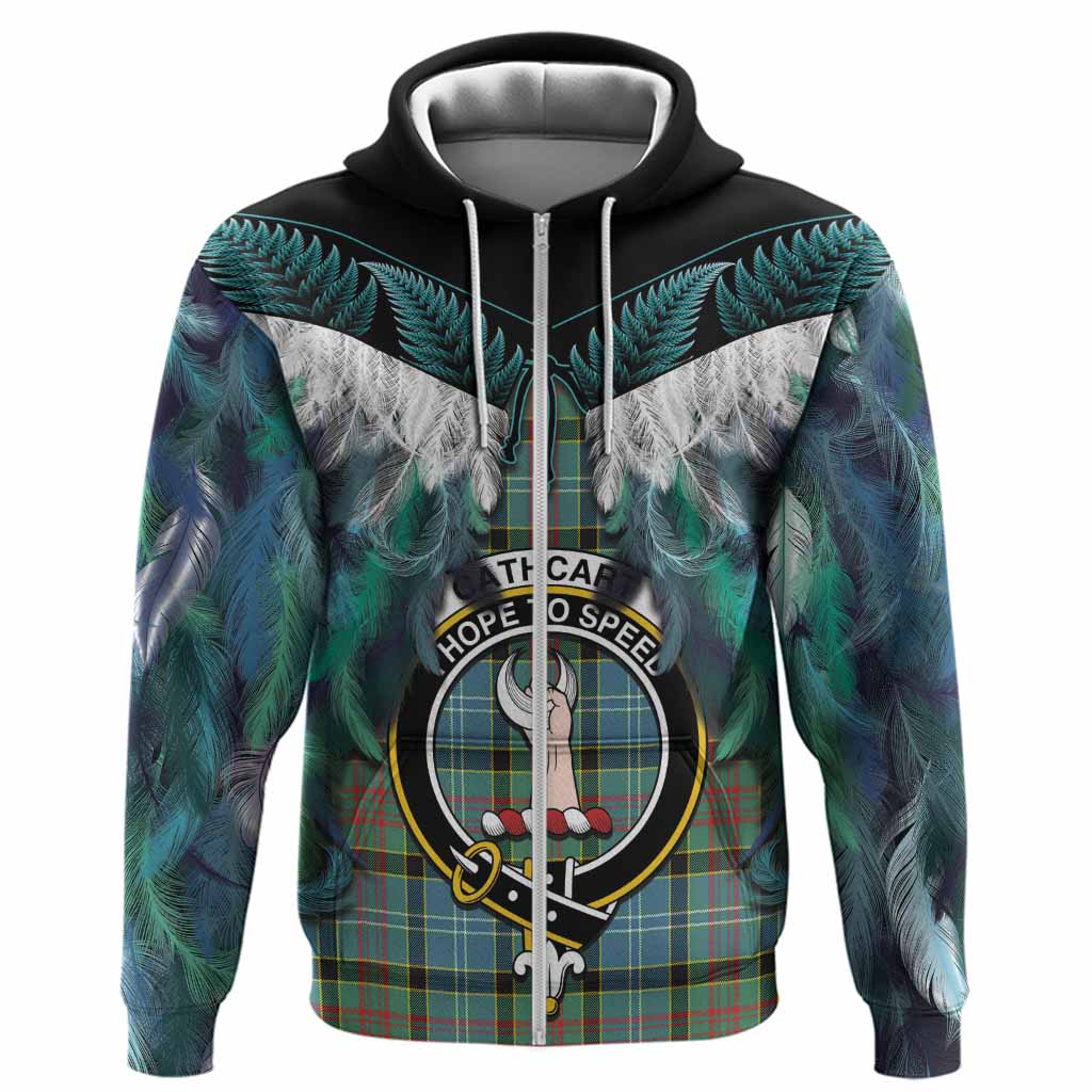 Cathcart Tartan Crest Hoodie New Zealand Maori Korowai Cloak
