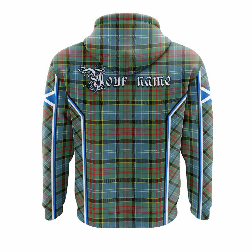 Cathcart Tartan Crest Hoodie Scotland Coat of Arm Flag Style - Tartan Vibes Clothing