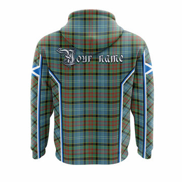Cathcart Tartan Crest Hoodie Scotland Coat of Arm Flag Style - Tartan Vibes Clothing