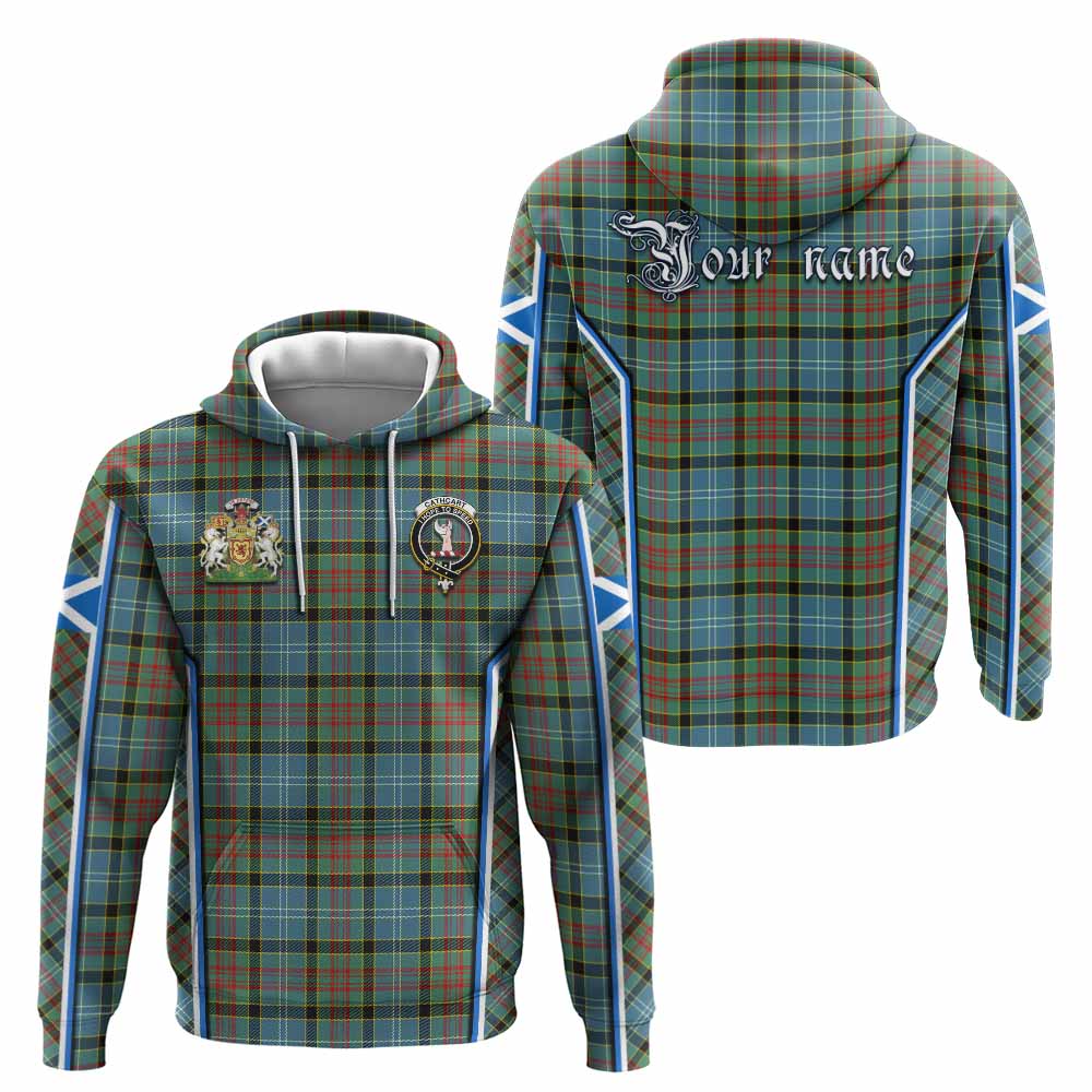 Cathcart Tartan Crest Hoodie Scotland Coat of Arm Flag Style - Tartan Vibes Clothing