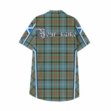 Cathcart Tartan Crest Kid Hawaiian Shirt Scotland Coat of Arm Flag Style - Tartan Vibes Clothing