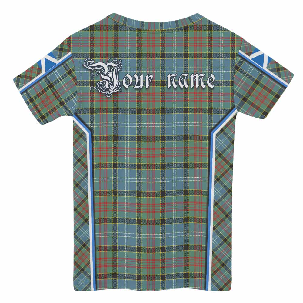 Cathcart Tartan Crest Kid T-shirt Scotland Coat of Arm Flag Style - Tartan Vibes Clothing