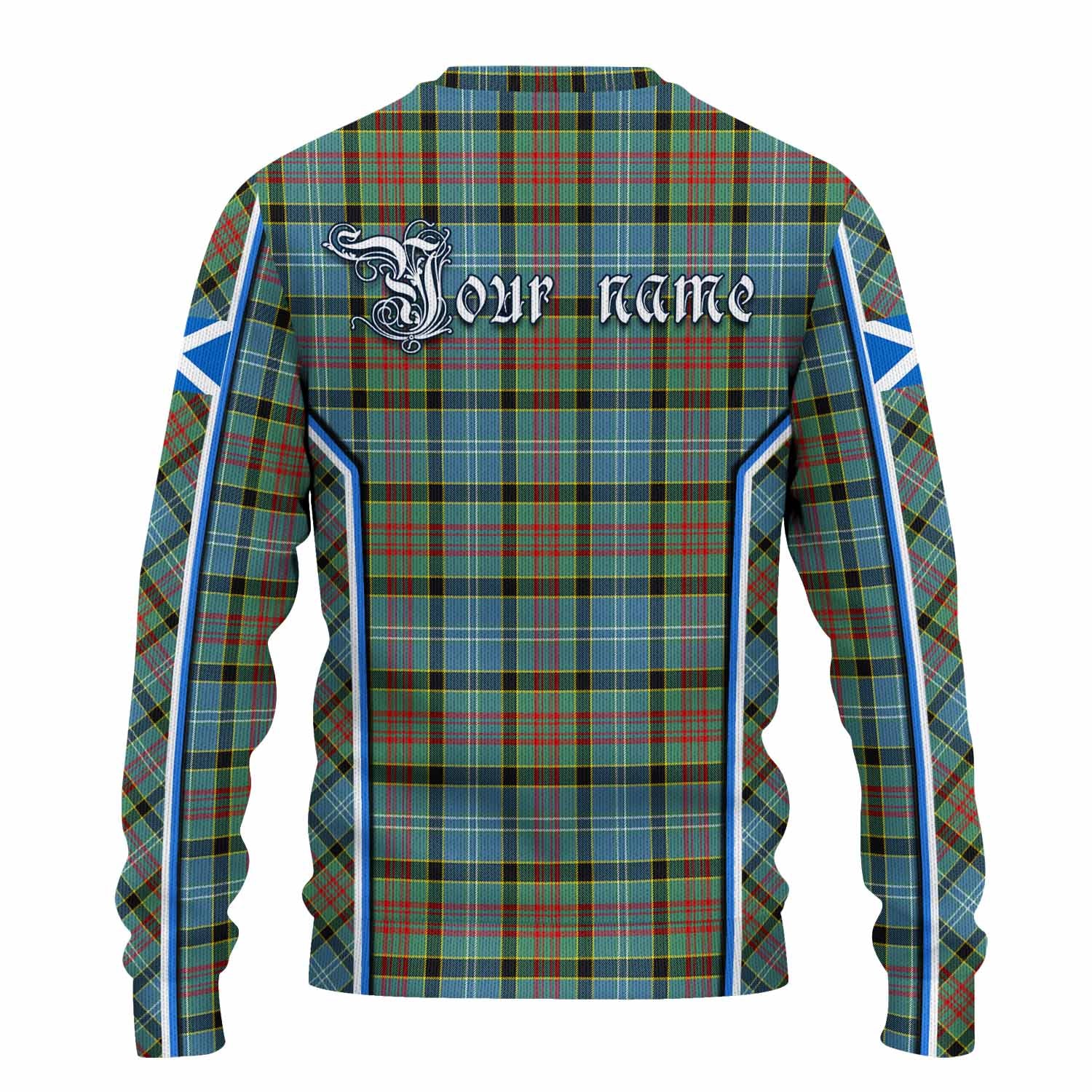 Cathcart Tartan Crest Knitted Sweater Scotland Coat of Arm Flag Style - Tartan Vibes Clothing