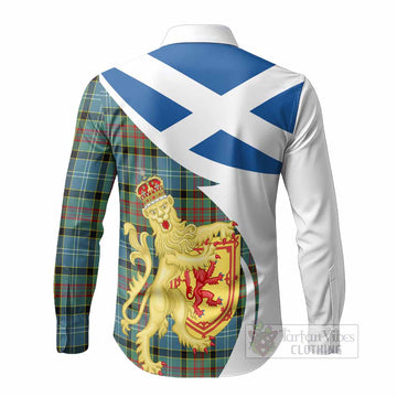 Cathcart Tartan Crest Lion Rampant Long Sleeve Button Shirts Classic Scottish Style