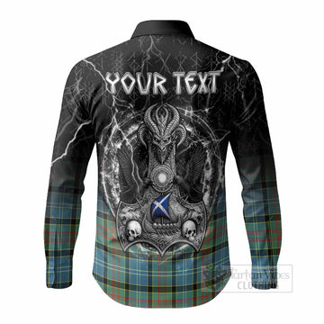 Cathcart Tartan Crest Long Sleeve Button Shirts Celtic Odin's Raven Legacy