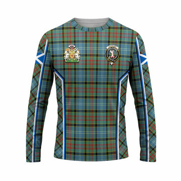 Cathcart Tartan Crest Long Sleeve T-Shirt Scotland Coat of Arm Flag Style - Tartan Vibes Clothing