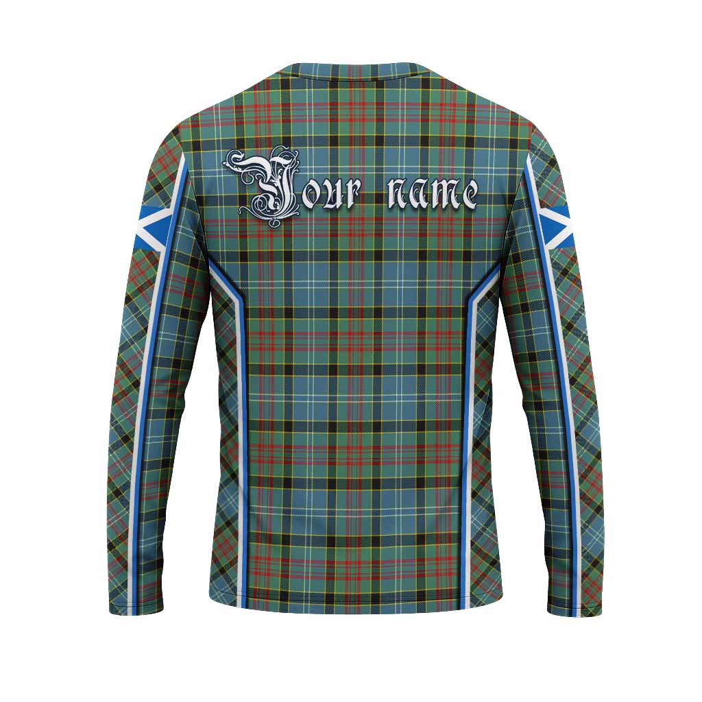 Cathcart Tartan Crest Long Sleeve T-Shirt Scotland Coat of Arm Flag Style - Tartan Vibes Clothing
