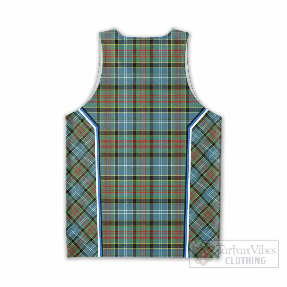 Cathcart Tartan Crest Men Tank Top Scotland Coat of Arm Flag Style - Tartan Vibes Clothing
