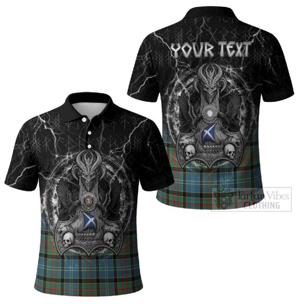 Cathcart Tartan Crest Polo Shirt Celtic Odin's Raven Legacy