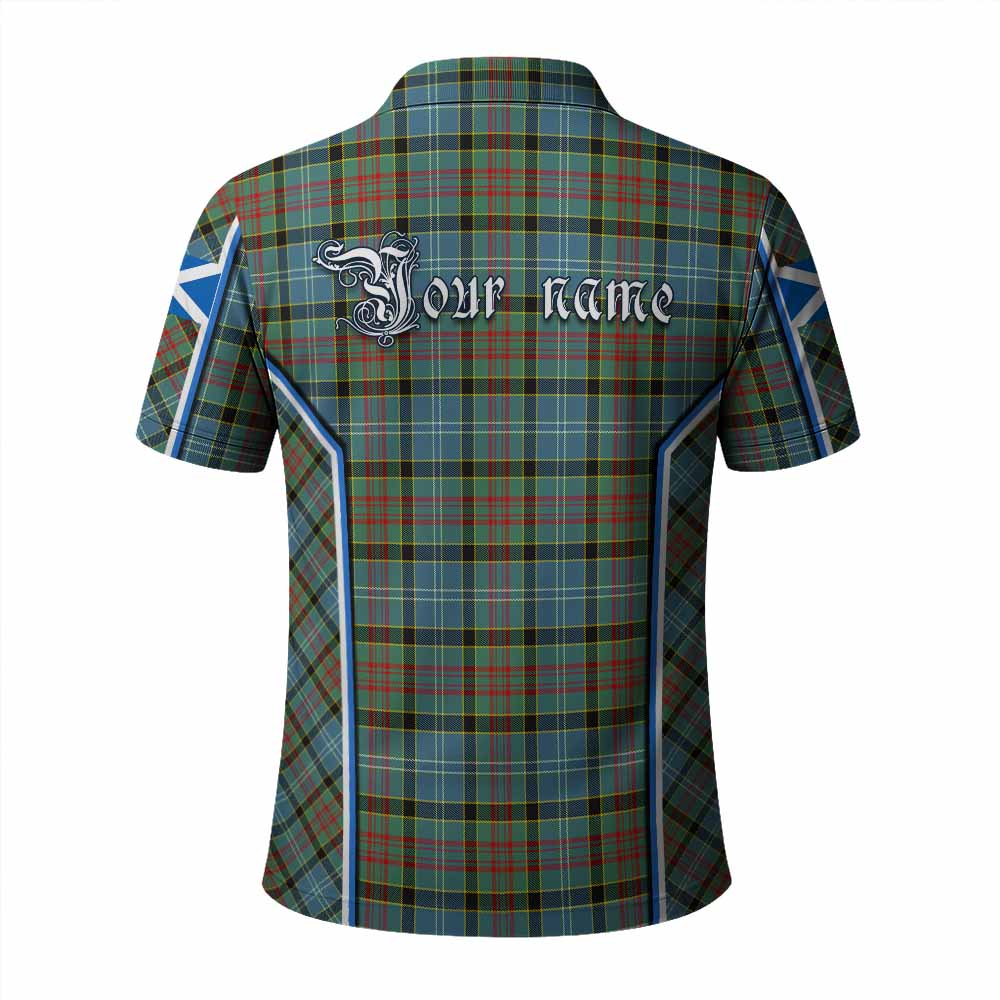 Cathcart Tartan Crest Polo Shirt Scotland Coat of Arm Flag Style - Tartan Vibes Clothing