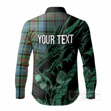 Cathcart Tartan Crest Scottish Long Sleeve Button Shirts Dragon and Thistle
