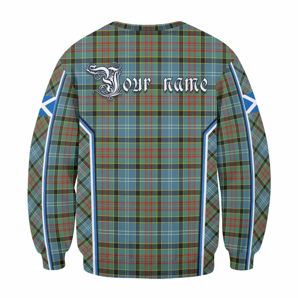 Cathcart Tartan Crest Sweatshirt Scotland Coat of Arm Flag Style - Tartan Vibes Clothing