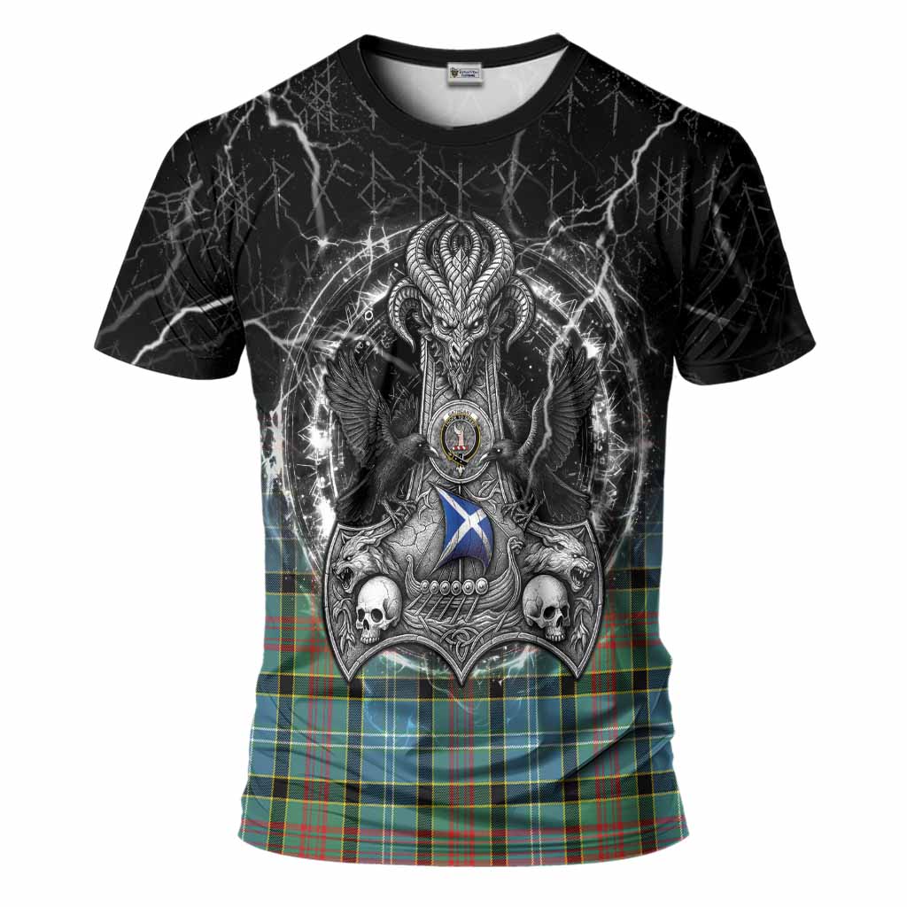 Cathcart Tartan Crest T-Shirt Celtic Odin's Raven Legacy