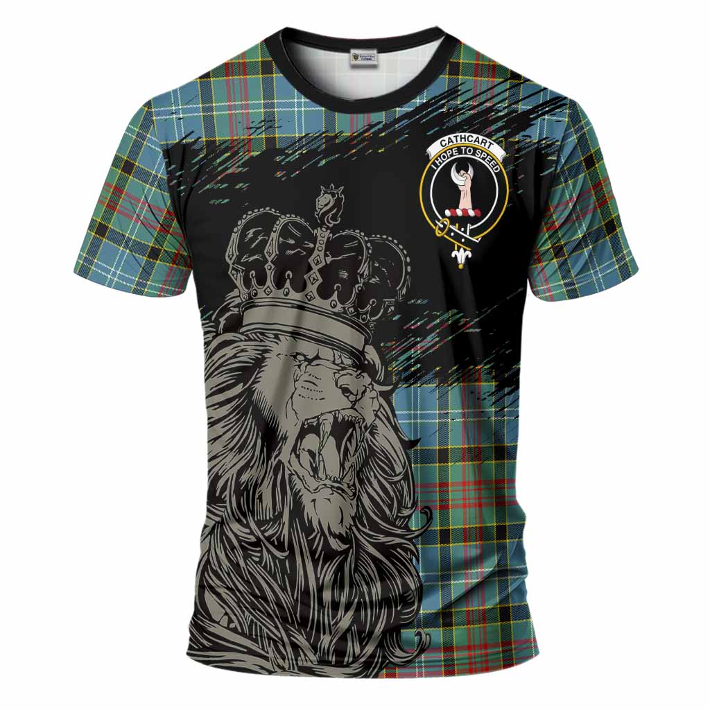 Cathcart Tartan Crest T-Shirt Crowned Lion Heritage Style