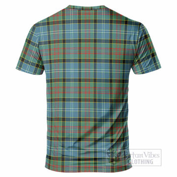Cathcart Tartan Crest T-Shirt Ferocious Lion Style