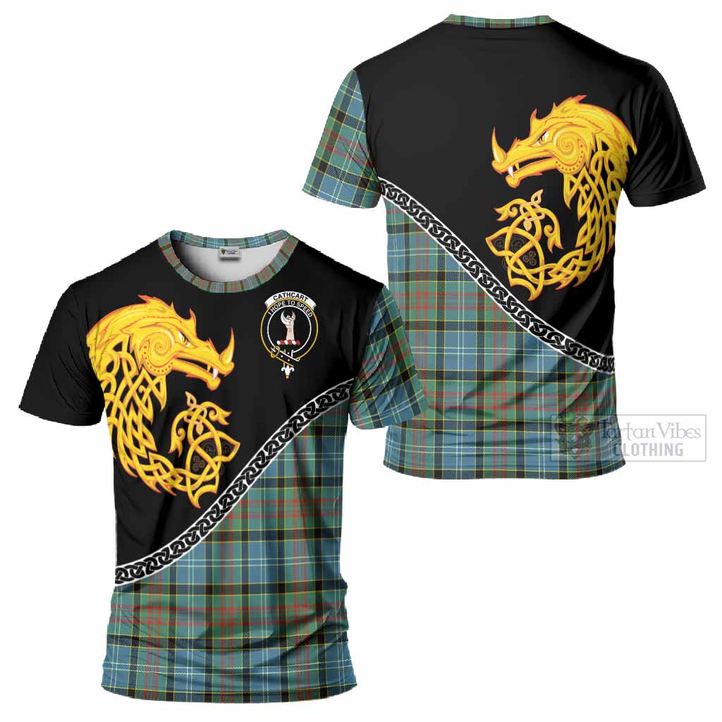 Cathcart Tartan Crest T-Shirt Legendary Dragon Knot Half Style